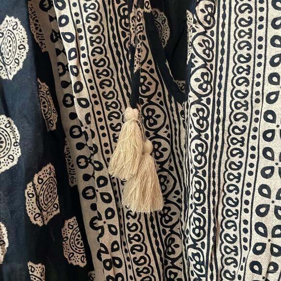 Free People Black Sleeveless Boho Bodysuit Large - Picture 3 of 6